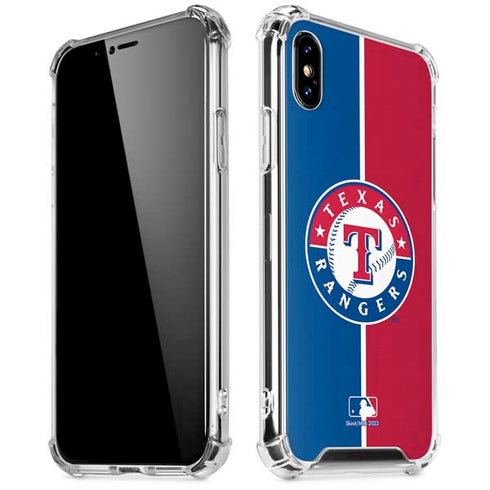 MLB Texas Rangers Split iPhone XS Max Clear Case